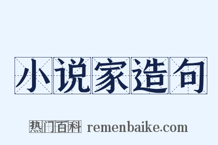 小说家造句是什么意思的图片